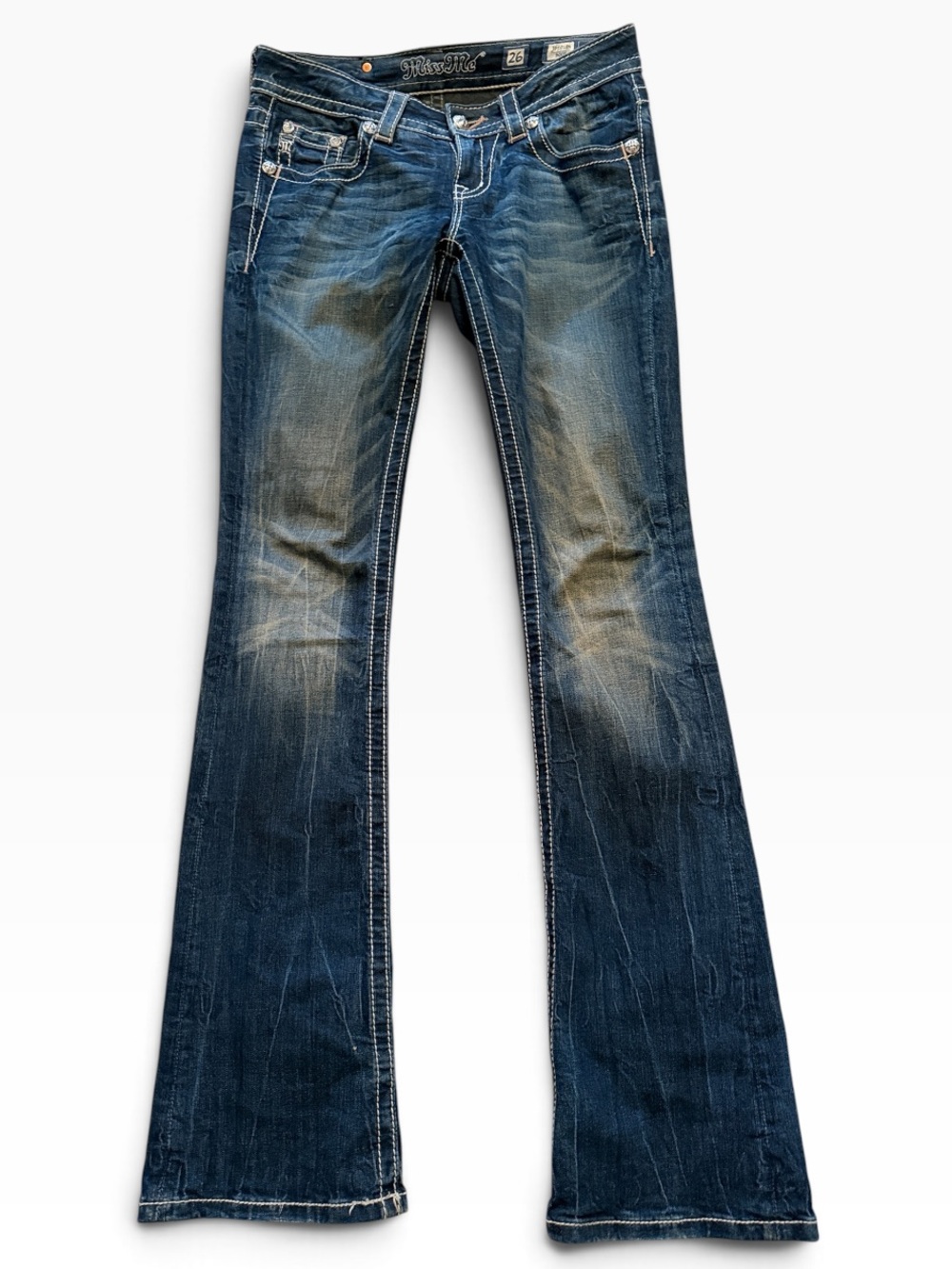 Miss Me Embellished  Blue Bootcut Jeans 26